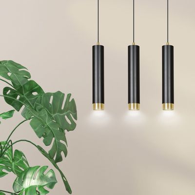 Emibig Lighting Taklampa KIBO 3 SVART/GULD