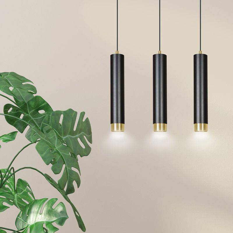 Emibig Lighting Taklampa KIBO 3 SVART/GULD