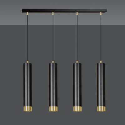 Emibig Lighting Taklampa KIBO 4 SVART/GULD