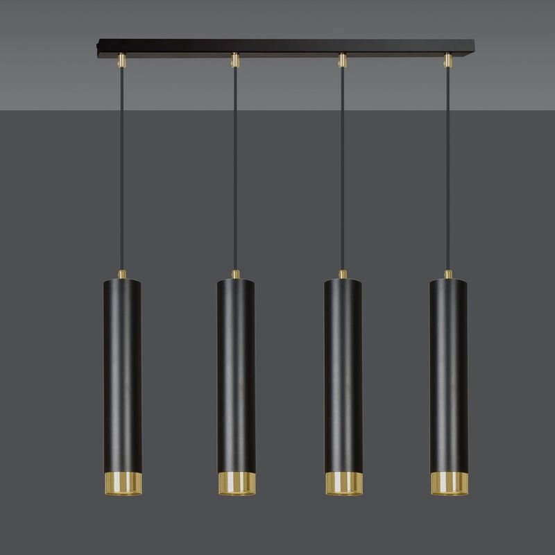 Emibig Lighting Taklampa KIBO 4 SVART/GULD
