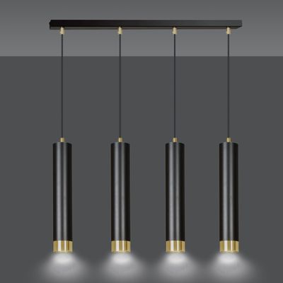 Emibig Lighting Taklampa KIBO 4 SVART/GULD