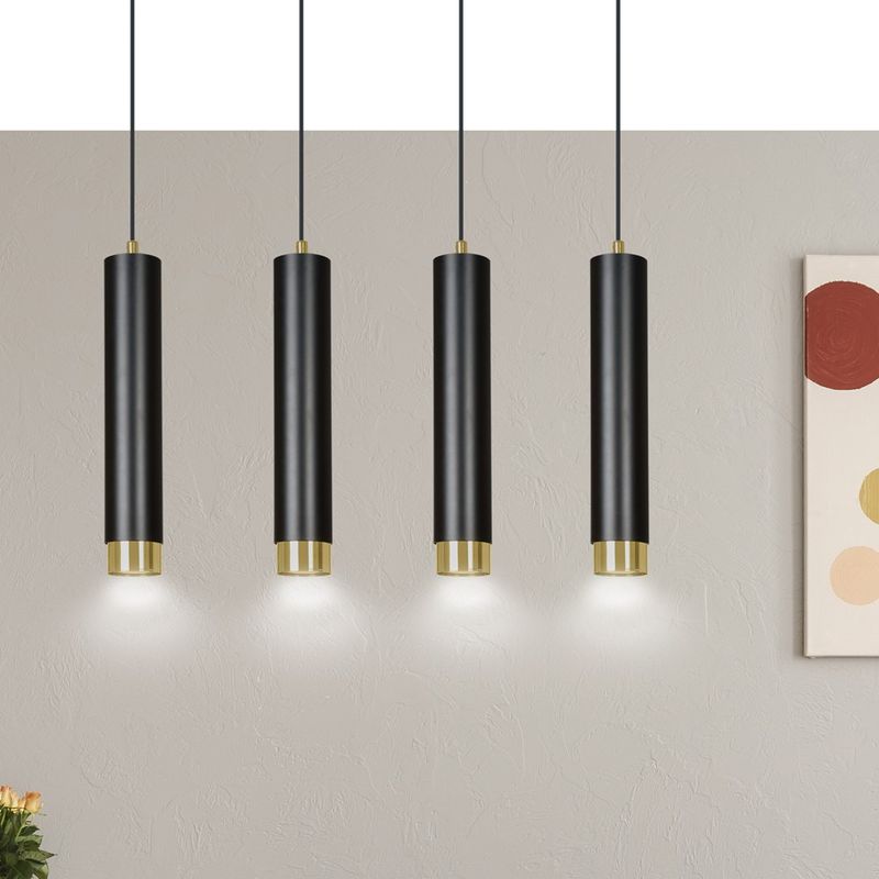 Emibig Lighting Taklampa KIBO 4 SVART/GULD