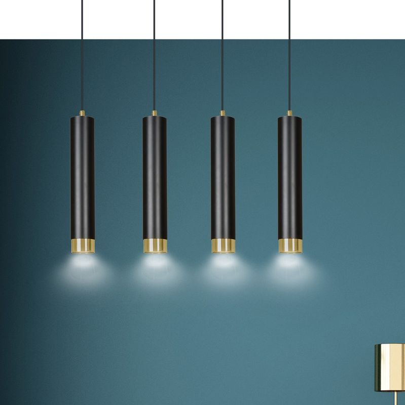 Emibig Lighting Taklampa KIBO 4 SVART/GULD