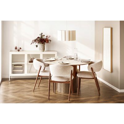 House Nordic Watton Taklampa - Stål/Linne, Grå/Beige