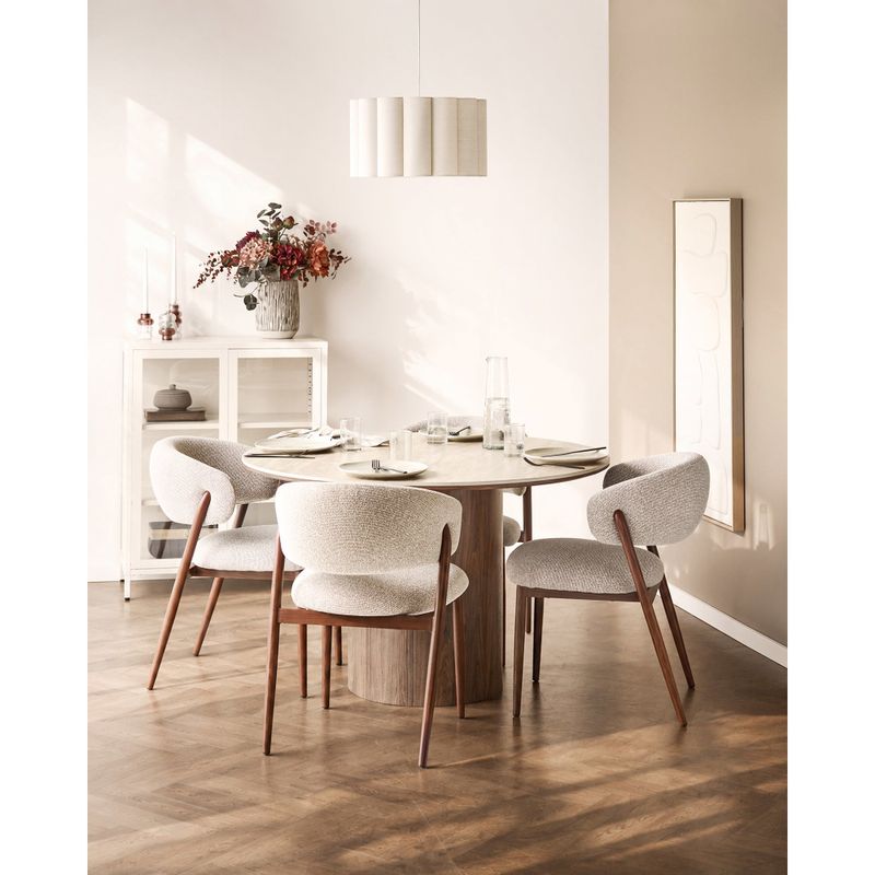 House Nordic Watton Taklampa - Stål/Linne, Grå/Beige