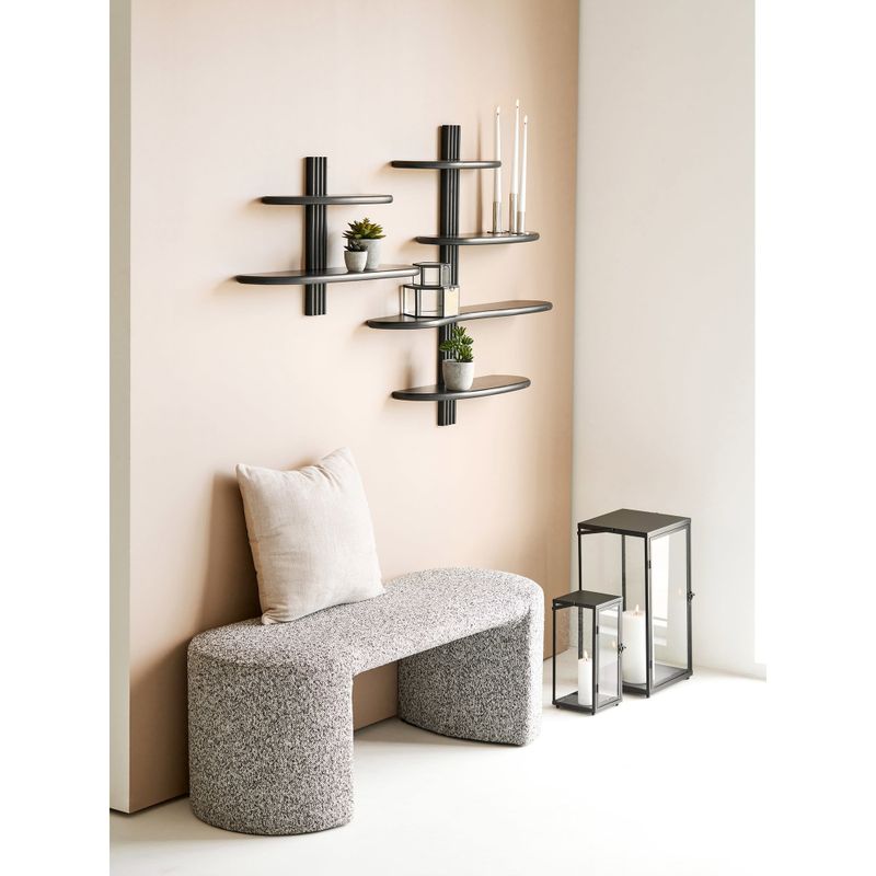 House Nordic Ibra Lyktor - Metall/glas, svart, set om 2