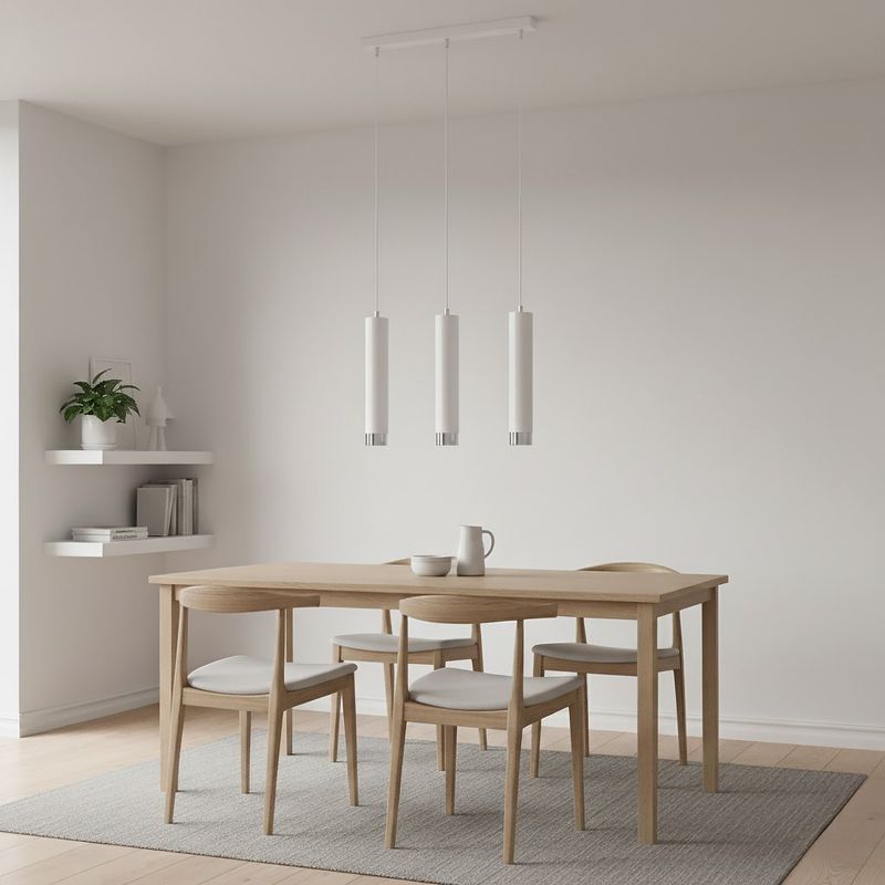 Emibig Lighting Taklampa KIBO 3 VIT/KROM