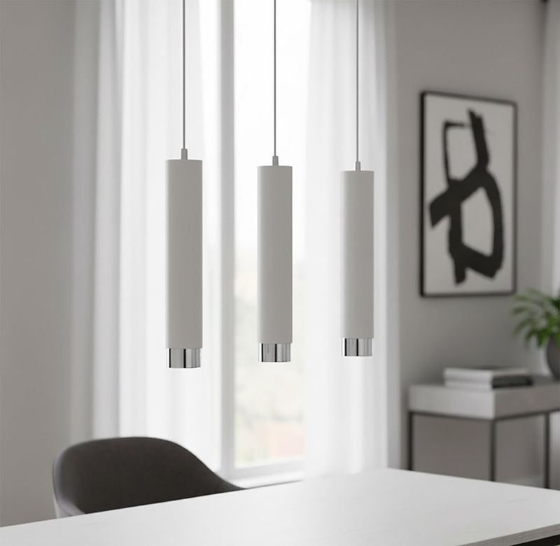 Emibig Lighting Taklampa KIBO 3 VIT/KROM