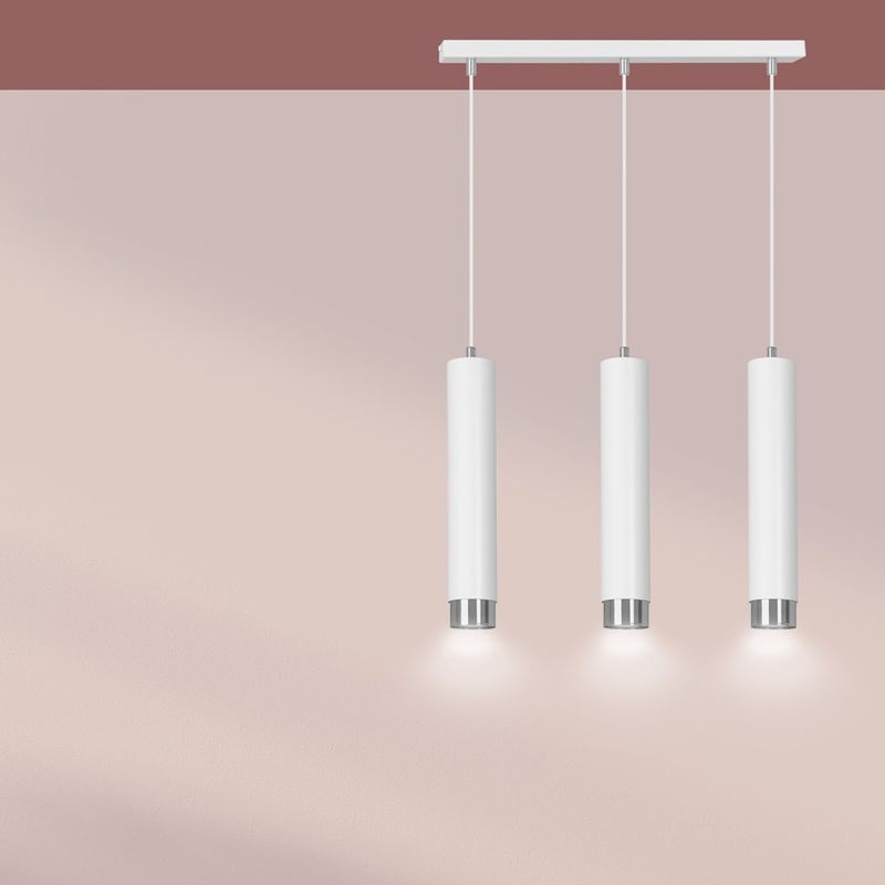 Emibig Lighting Taklampa KIBO 3 VIT/KROM