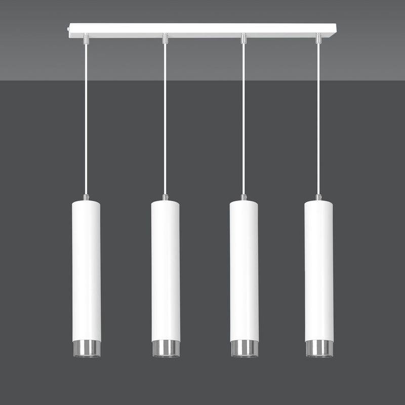 Emibig Lighting Taklampa KIBO 4 VIT/KROM