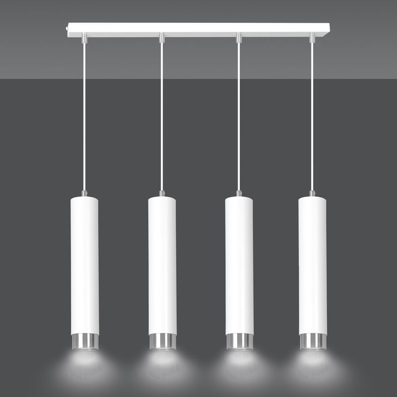 Emibig Lighting Taklampa KIBO 4 VIT/KROM