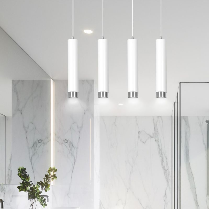 Emibig Lighting Taklampa KIBO 4 VIT/KROM
