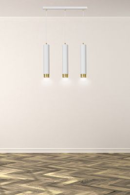 Emibig Lighting Taklampa KIBO 3 VIT/GULD