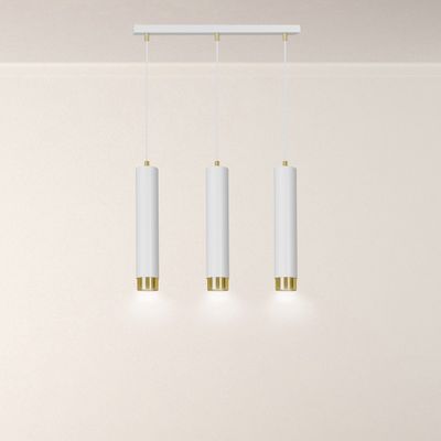 Emibig Lighting Taklampa KIBO 3 VIT/GULD