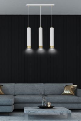 Emibig Lighting Taklampa KIBO 3 VIT/GULD