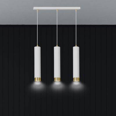 Emibig Lighting Taklampa KIBO 3 VIT/GULD