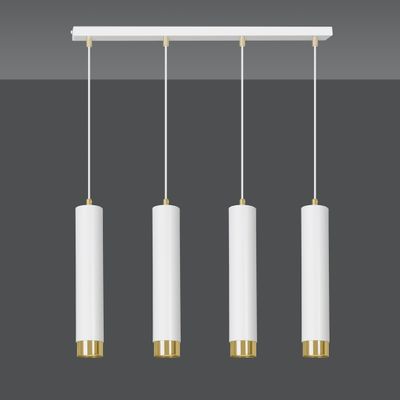 Emibig Lighting Taklampa KIBO 4 VIT/GULD