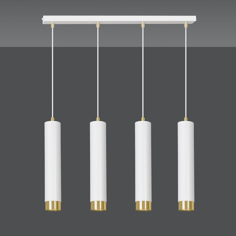 Emibig Lighting Taklampa KIBO 4 VIT/GULD