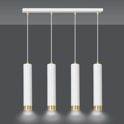 Emibig Lighting Taklampa KIBO 4 VIT/GULD