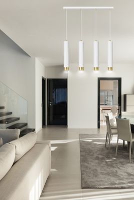 Emibig Lighting Taklampa KIBO 4 VIT/GULD