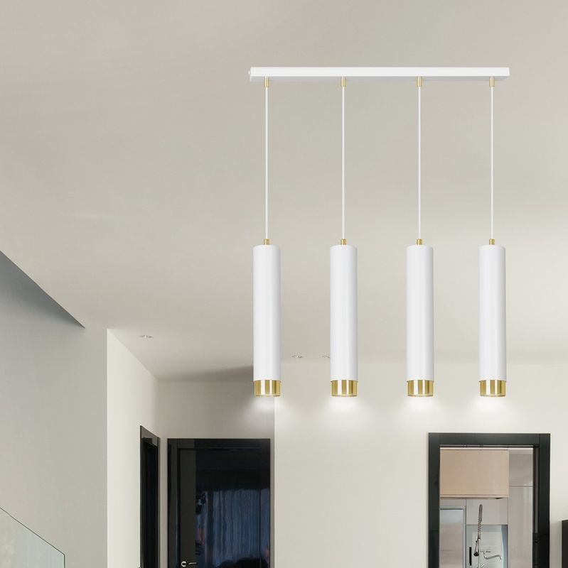Emibig Lighting Taklampa KIBO 4 VIT/GULD