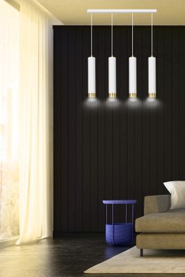 Emibig Lighting Taklampa KIBO 4 VIT/GULD