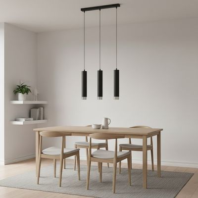 Emibig Lighting Taklampa KIBO 3 SVART/KROM