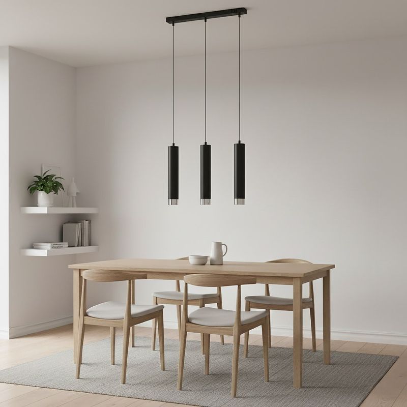 Emibig Lighting Taklampa KIBO 3 SVART/KROM