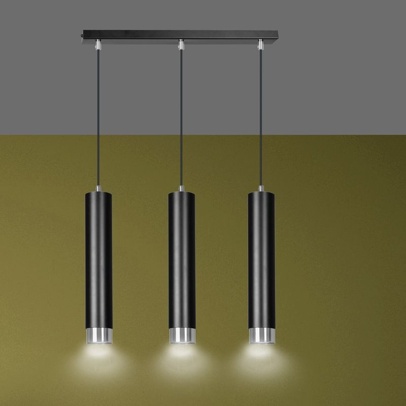 Emibig Lighting Taklampa KIBO 3 SVART/KROM