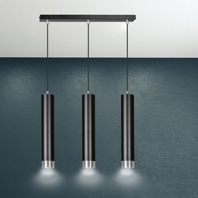 Emibig Lighting Taklampa KIBO 3 SVART/KROM