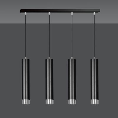 Emibig Lighting Taklampa KIBO 4 SVART/KROM