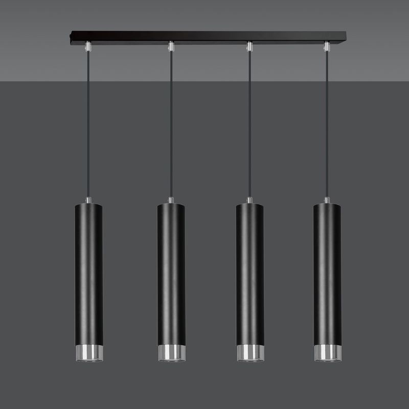 Emibig Lighting Taklampa KIBO 4 SVART/KROM