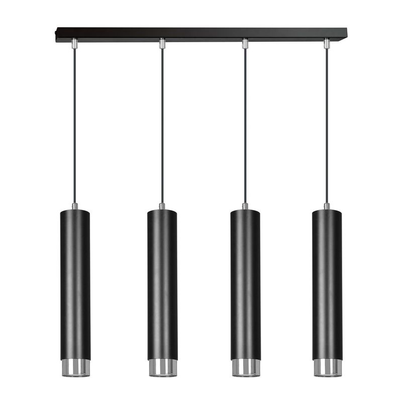 Emibig Lighting Taklampa KIBO 4 SVART/KROM