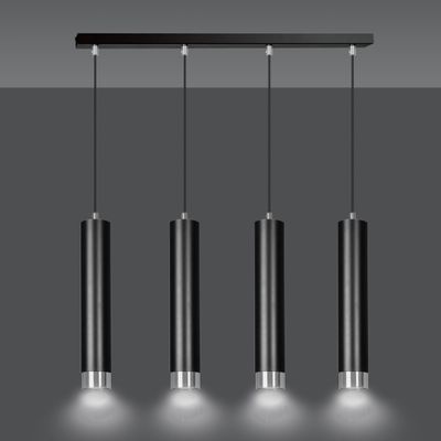 Emibig Lighting Taklampa KIBO 4 SVART/KROM