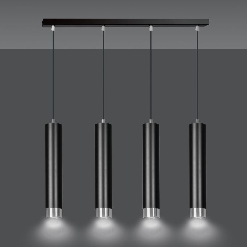 Emibig Lighting Taklampa KIBO 4 SVART/KROM