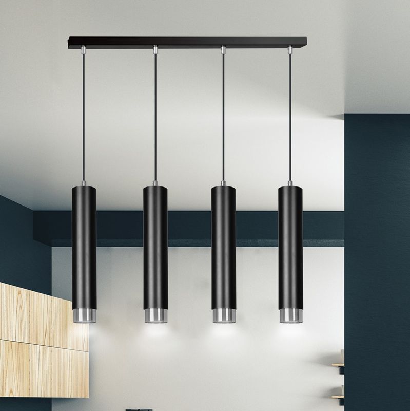 Emibig Lighting Taklampa KIBO 4 SVART/KROM