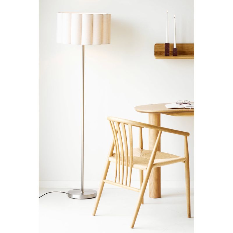 House Nordic Wattom Golvlampa - Stål/linne, grå/beige