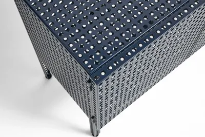 HAY Perforated Cabinet skåp Steel blue, small