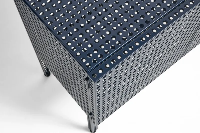 HAY Perforated Cabinet skåp Steel blue, small