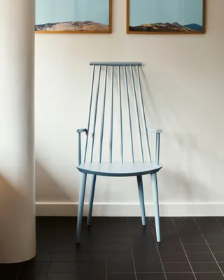 HAY J110 karmstol, Slate blue lacquered beech