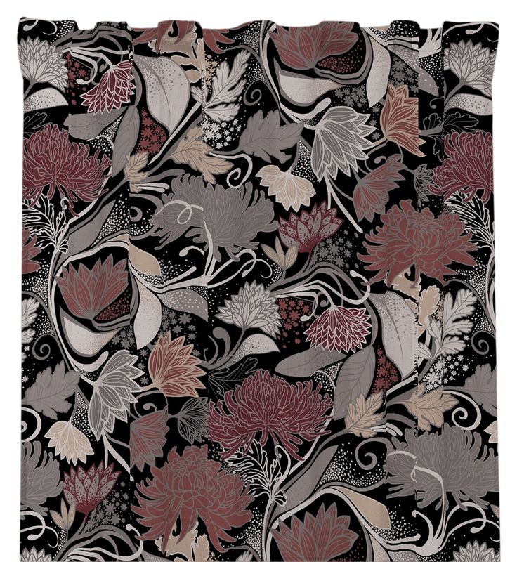 Redlunds Aurora Multilängd Svart Vinröd 140x250 cm