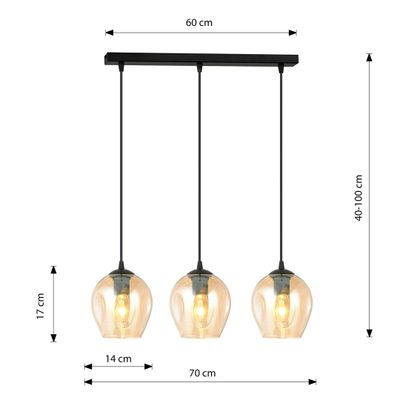 Emibig Lighting Taklampa ISTAR 3 BL HONUNG
