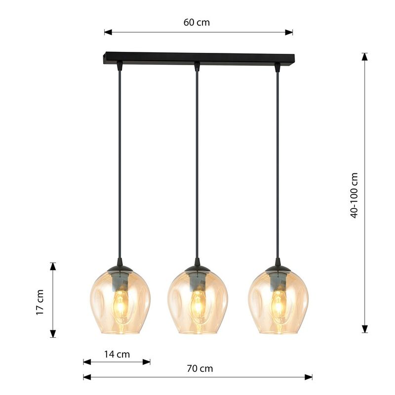 Emibig Lighting Taklampa ISTAR 3 BL HONUNG