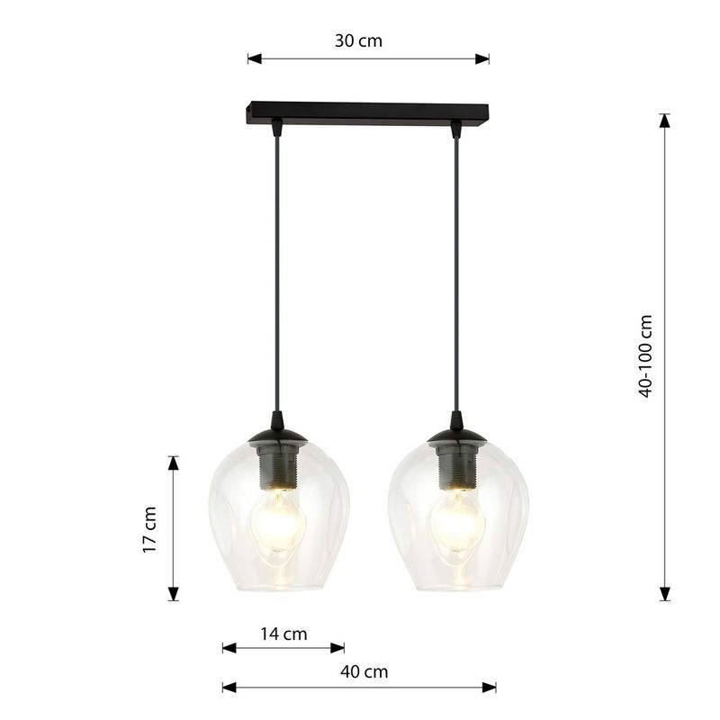 Emibig Lighting Taklampa ISTAR 2 BL TRANSPARENT