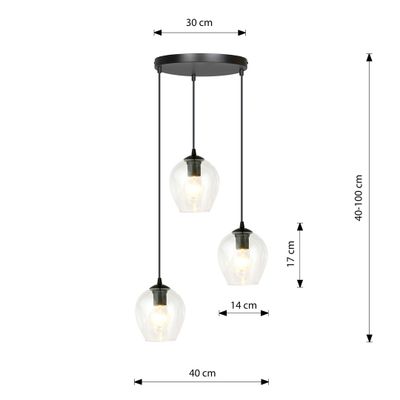 Emibig Lighting Taklampa ISTAR 3 BL PREMIUM TRANSPARENT
