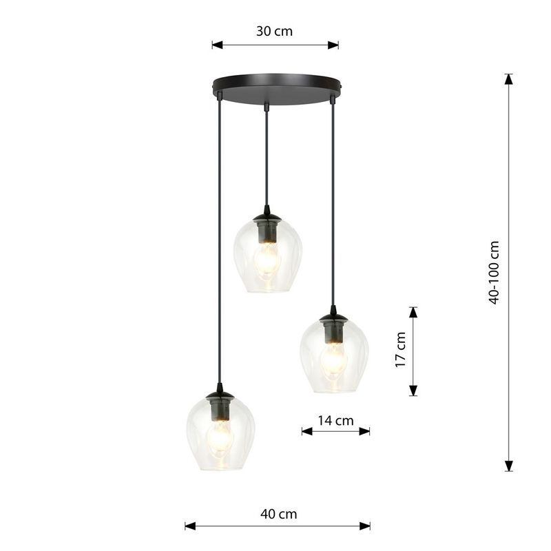 Emibig Lighting Taklampa ISTAR 3 BL PREMIUM TRANSPARENT