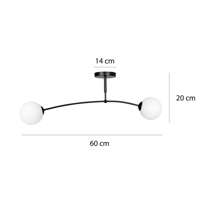 Emibig Lighting Taklampa PREGOS 2 SVART