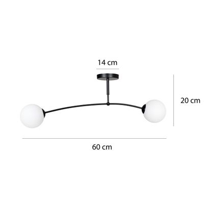 Emibig Lighting Taklampa PREGOS 2 VIT