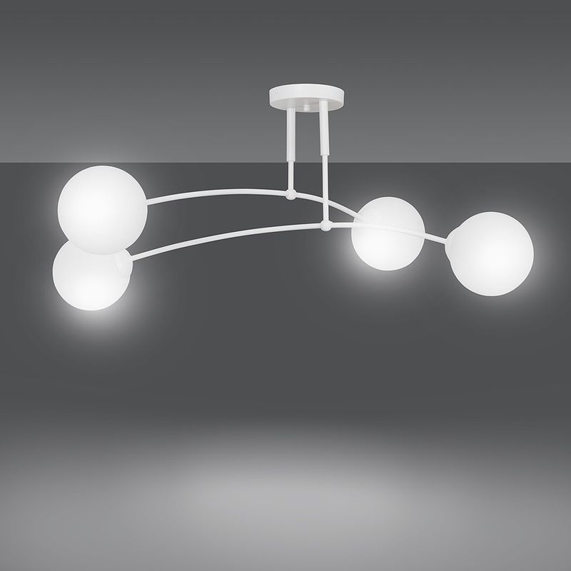 Emibig Lighting Taklampa PREGOS 4 VIT