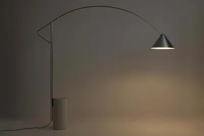 HAY Compass golvlampa Brushed aluminium